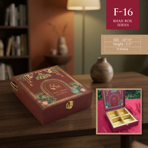 Caja de Almacenamiento de Resina Pintada a Mano, Serie Bhaji Box, Diseño Artístico con Patrón de Árbol, 10x9x2.5 Pulgadas - Product Image 1