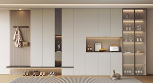 Almacenamiento de bodega de gabinete de vino tinto de madera maciza moderno de ahorro de espacio personalizable de lujo - Product Image 3