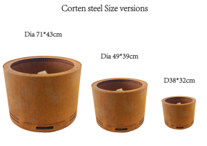 <span class=keywords><strong>Estufa</strong></span> de <span class=keywords><strong>Leña</strong></span> Portátil de Acero Corten de Alta Resistencia con Recubrimiento en Polvo, sin Humo, para Acampar - Product Image 5