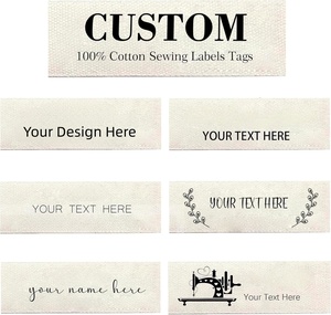 Etiquetas de Algodón para el Cuidado de la Ropa con Logotipo de Marca Ecológicas y Económicas, Etiquetas de Algodón Orgánico 100% Suaves Impresas - Product Image 1