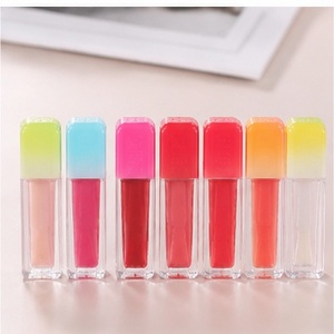 Gloss à lèvres végétalien longue tenue en gros pour filles, effet naturel, marque privée, style INS, lettrage en relief dégradé - Product Image 2