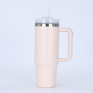 Gobelet à bière ou à <span class=keywords><strong>café</strong></span> en acier inoxydable de 40 oz avec logo personnalisé en gros, gobelet de 40 oz avec poignée 2.0 et couvercle avec paille pour fête - Product Image 6