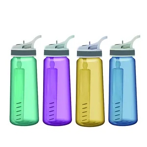 Filter Water Bottle Multiple Colors Portable Direct Drink Purify Filtration Effective Easy to Clean Top Grade Design