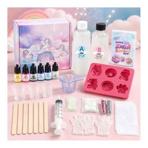 Materiales para Producción de Squishies a Granel, Gel AB Fácil de Mezclar, Molde de Formas de Animales, Cinco Colores, Polvo Flocado, Agitadores, Caja de Regalo - Product Image 5