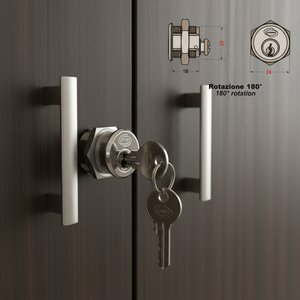 Per Yale 30mm serratura a cilindro in ottone con 8950030 materiale in lega di zinco 3 chiavi incluse - Product Image 3