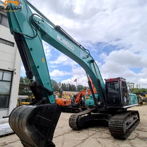 Excavatrice sur chenilles Kobelco SK350 d'occasion, 35 tonnes, pour travaux de terrassement et de construction - Product Image 4