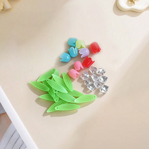DIY Tulip Night <b>Light</b> Kit USB Led Colorful Flower <b>Leaf</b> Diamond Accessories For Handmade Craft Projects - Product Image 3