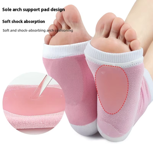 Chaussettes en gel <span class=keywords><strong>pour</strong></span> les talons, hydratantes, spa, pieds fissurés, bout ouvert, doublure en silicone, respirantes, douces, anti-dessèchement, soin des pieds, femmes, hommes - Product Image 2