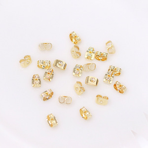 Gold Plated Copper Butterfly Ear Tips Square <b>Stud</b> <b>Earrings</b> DIY Jewelry Accessories Unisex Everyday Wear - Product Image 3