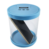 Boîte à verrouillage temporisé pour médicaments, contrôle de l'addiction excessive, rangement multifonctionnel, boîte à verrouillage à minuterie, couleur blanc, noir, bleu, plastique
