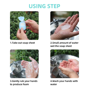 Wholesale <b>Portable</b> Mini Cleaning Paper Soap Disposable Hand Washing Scented Papers Care Soaps <b>Bath</b> Travel Supplies - Product Image 5