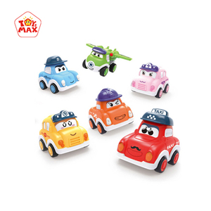Jouet de voiture en plastique à rétrofriction style Q mignon, ensemble de 6 véhicules (camion de pompiers, <span class=keywords><strong>taxi</strong></span> et avion) pour enfants de 2 à 7 ans, Toysmax Modèle LX1119409 - Product Image 1