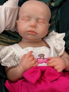 Poupée bébé fille nouveau-né réaliste en silicone souple, corps entier, 18 pouces, 6,2 livres, poids de bébé réel, bouche ouvrable, anatomiquement correcte - Product Image 5