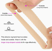 Bandeau antidérapant en silicone réglable JIAZHAO pour perruque, pour hommes et femmes, sport et yoga