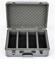 Étui de rangement pour cartes sportives à 3 rangées avec cadre en aluminium et fermeture à bouton pour cartes gradées PSABS/BGS