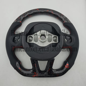 Volant de direction en cuir perforé en fibre de carbone forgée avec LED pour Dodge Challenger – Nouveaux produits - Product Image 2