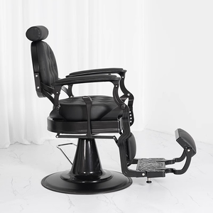 Sillón de Barbero Hidráulico Profesional Retro para Hombres, Reclinable, de Alta Resistencia, para Estilismo, Silla de Peluquería para Hombres, Muebles de Salón - Product Image 3