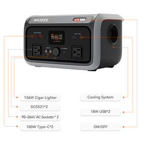 Nouvelle station d'alimentation portable OEM ODM au lithium-ion 1000W 2000W, batterie externe à charge solaire rapide - Product Image 5