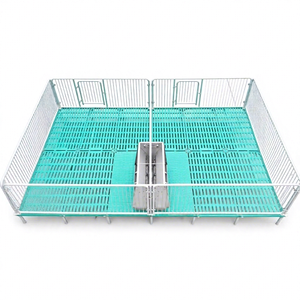 Cage de mise bas pour truies de style européen 2,4*1,8m en acier galvanisé à chaud avec mangeoire - Product Image 1