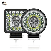 Phare de travail LED 98W de 4 pouces, projecteur clignotant pour camion tout-terrain, SUV, bateau, VTT, tracteur, feux de conduite, accessoire automobile