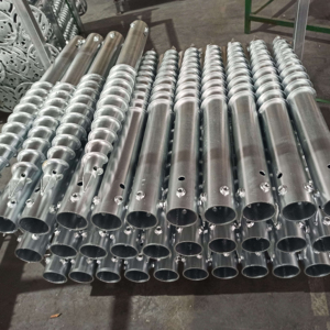 89mm 직경 1000mm 길이 아연 도금 강철 접지 나사 파일 앵커 - Product Image 1