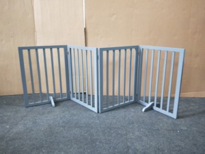 2-Stand Volledig Geassembleerde Houten Pet Poort Voor Honden 4-Panel Puppy Poort Verstelbare Veiligheid Hek Sport Stijl Vrijstaande Indoor Poort - Product Image 3