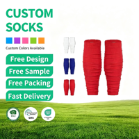 Manchons de compression élastiques tricotés pour mollets, chaussettes montantes de football et de rugby, chauffe-jambes anti-douleur pour l'automne, chaussettes personnalisables