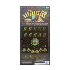 Laser holografis klasik lotere <span class=keywords><strong>Scratchcard</strong></span> win nomor digital printing Coated custom scratch off Lottery tiket - Product Image 3