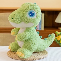 Nouveau style de jouet en peluche Dragon vert assis, queue longue, grands yeux, Dragon en peluche, prix d'usine, Dragon bébé Kawaii