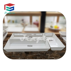 Nhà Hàng Khách Sạn Buffet Khay Nhựa Thực Phẩm Phục Vụ Lớn Các Món Ăn Kích Thước Khác Nhau Trắng <span class=keywords><strong>Melamine</strong></span> <span class=keywords><strong>Deep</strong></span> Display Plate - Product Image 4