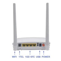 ONU GM220-S V9.0 XPON Ftth Network 1GE+3FE+1POT+1USB+WiFi Compatible con 4 Ssids Versión en Inglés Control Remoto