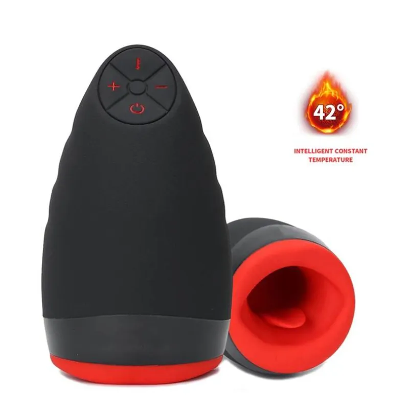 Nieuwe Hot Koop Mannelijke Elektrische Verwarming Trillingen Masturbatie Cup Zuigen Intrekbare Orale Sex Sex Toy Voor Man