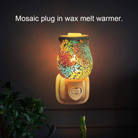 Lampe murale décorative led en verre, mosaïque électrique colorée, cire à l'huile aromatique, veilleuse pour la maison et le bureau, idée cadeau