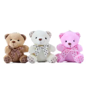 Hadiah Promosi Mainan Lembut Beruang Teddy Mini Grosir Murah Ukuran Kecil Liontin Gantungan Kunci Beruang