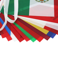48 drapeaux nationaux promotionnels 14x21CM en polyester, bannières personnalisées pour événements