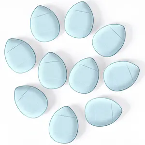 Kleine blaue Nagel Kosmetik-Grundlage Fingerwaschbar Latexfrei dick hydrophobisch Luftkissen Pulver Make-Up-Puff-Schwamm