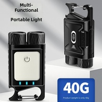Lampe torche double tête rechargeable USB-C multifonctionnelle de haute qualité, idéale pour le cyclisme et le camping, avec fonction porte-clés et éclairage de travail