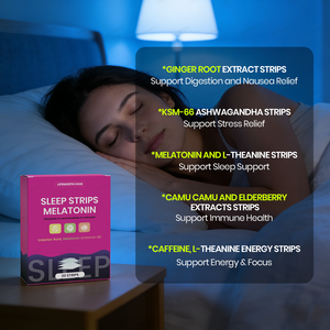 Tiras de Melatonina de Dissolução Rápida Lifeworth (Tiras Bucais) 5mg Raiz de Valeriana Vitamina B6 para Relaxamento e Sono Mais Rápido - Adulto - Product Image 6