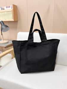 Logo personalizzato alla moda riutilizzabile in tela di cotone <span class=keywords><strong>Shopping</strong></span> Bag leggero pieghevole per i viaggi di <span class=keywords><strong>Shopping</strong></span> in spiaggia giorni - Product Image 6