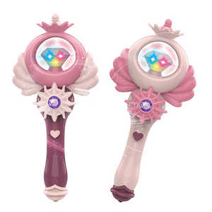 Bâton magique musical rose amusant pour filles, jouet lumineux et sonore, baguette magique lunaire, jouet baguette magique pour enfants - Product Image 1
