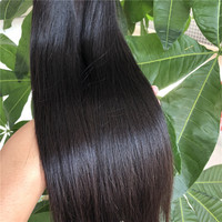 Extensiones de Cabello Humano Liso Vietnamita SDD, 100% Cabello Virgen Sin Procesar, Extensiones de Cabello para Coser de Fácil Colocación, Color Negro Natural