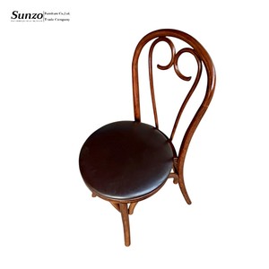 <span class=keywords><strong>Chaise</strong></span> moderne en bois de hêtre massif avec assise en PU et dossier en bois courbé pour mariage, banquet et café-bistro - Product Image 5
