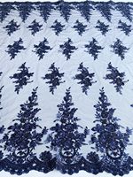 Tissu en dentelle blanc pur, perles brodées, tissu en dentelle à paillettes, tissu en dentelle à mailles, tissu pour robe de mariée