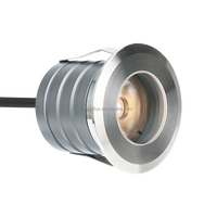 IP67 étanche uplights 304 couvercle en acier inoxydable + corps de lampe en alliage d'aluminium + verre trempé LED mini lumière enterrée
