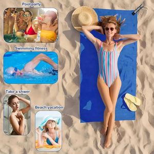 Ensemble de serviettes en microfibre tissée portables - Serviettes de couleur unie à séchage rapide et très absorbantes pour les activités de plein air et le camping sur la plage - Product Image 3