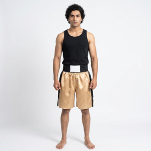 High Quality Custom Breathable Stretch Washed Muay Thai Shorts Wholesale Boxing Trunks for Men MMA and Kickboxing Wear - Product Image 1