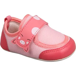 Novo Design Moda Soft Sole Anti-Slip Respirável Malha Infantil Bonito Esportes Casual Baby Shoes