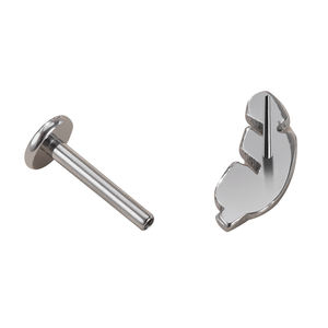 ASTM F136 Titane Fileté Interne et Push In Avec Fourrure Pendentif TOP Labret Lip Studs Piercing Jewelry - Product Image 6