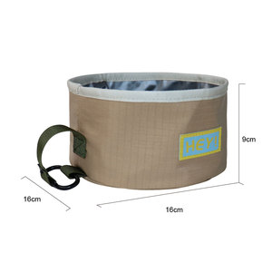 Custom Washable Canvas <b>Dog</b> Bowl 6-Section Foldable Outdoor Portable Pet Feeder OEM Private Label Lightweight Travel Bowl - Product Image 2