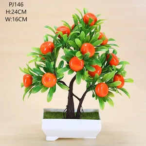 QIDA - Árbol de Flores de Seda Artificial al por Mayor, Bonsái, Decoración de Lujo para el Hogar, Planta Pequeña en Maceta de Plástico para Bodas - Product Image 5